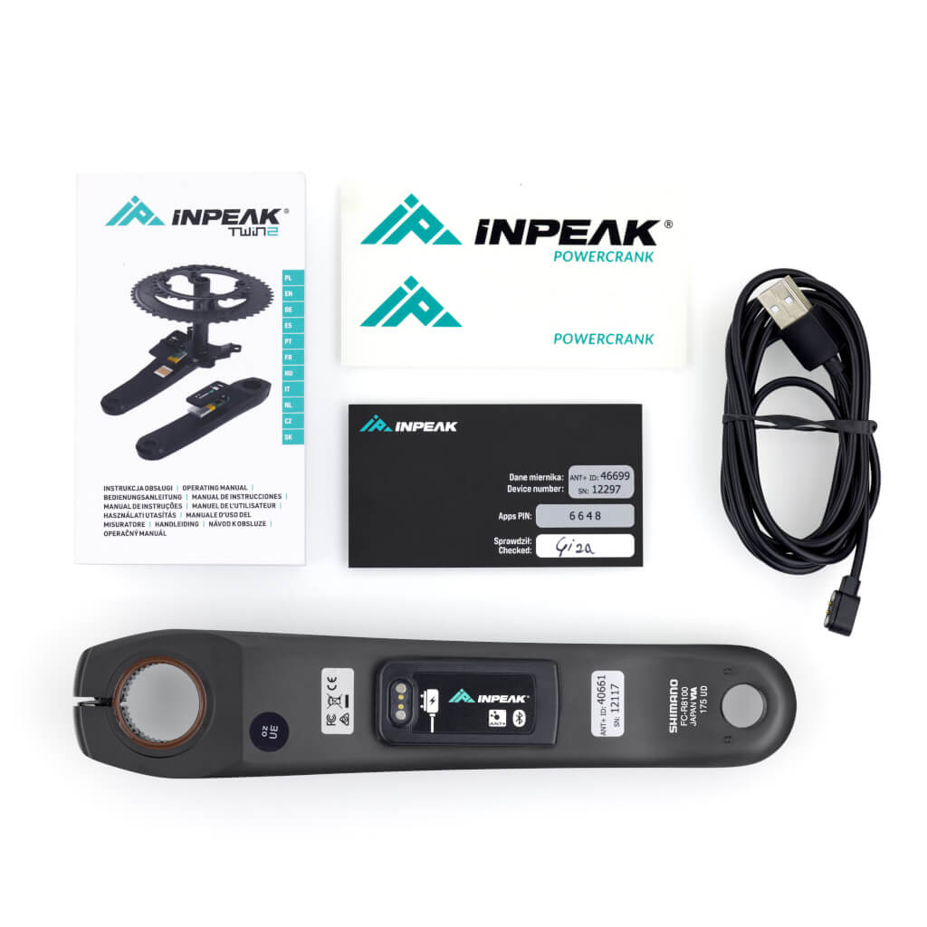 Biela izquierda con potenciómetro INPEAK POWERCRANK-E Shimano Ultegra R8100