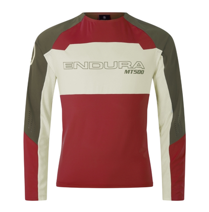 Maillot ENDURA MT500 BURNER LITE Mangas Largas Rojo