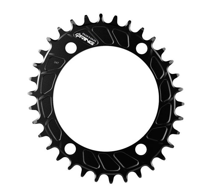 Mono Oval 11/12V ROTOR Q-RING MTB 4 agujeros 110mm plato