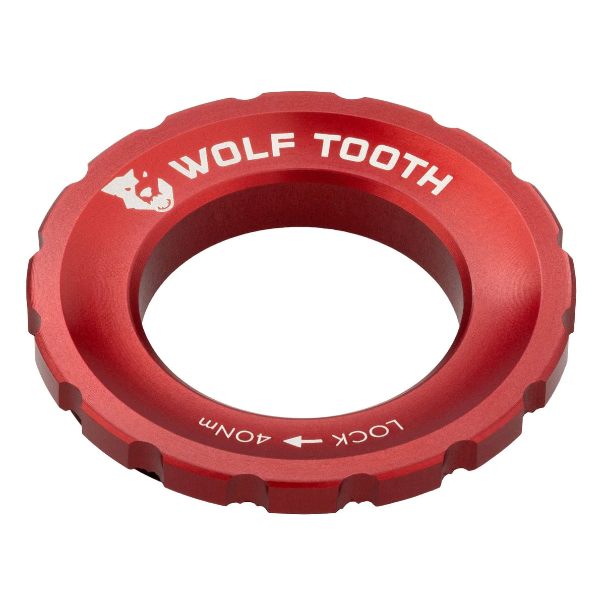 Tuerca Centerlock externa WOLF TOOTH roja