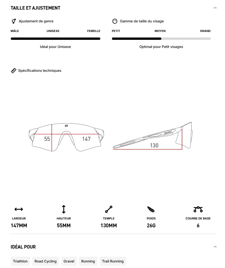 RUDY PROJECT ASTRAL Gafas Blanco Mate RP Optics Multilaser Lentes Azules