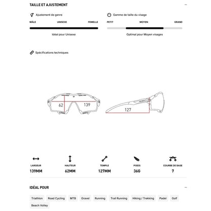 Gafas RUDY PROJECT CUTLINE Negro Mate Lentes IMPACTX™ Fotocrómica Laser Purple