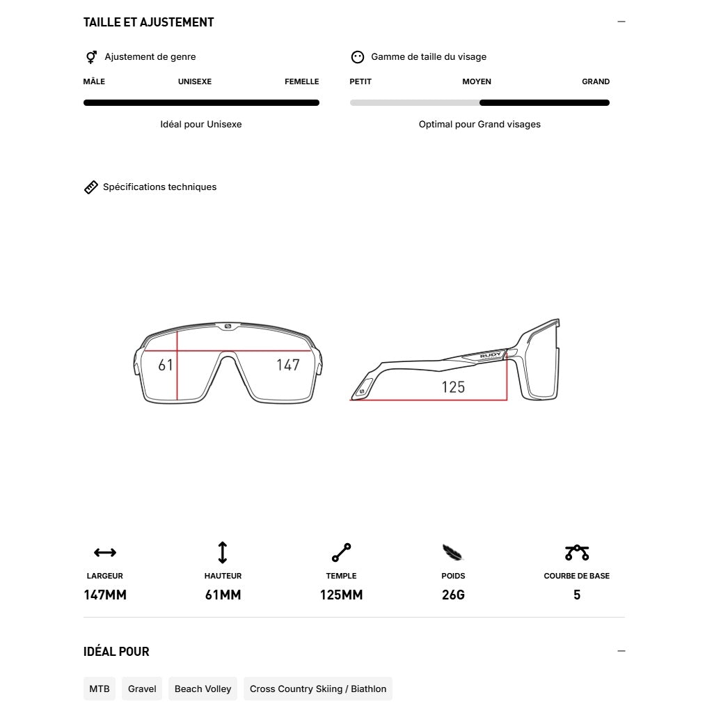 RUDY PROJECT SPINSHIELD Gafas RP Optics Negras Lentes Multilaser Rojas