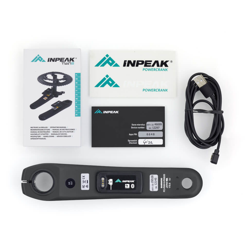 Biela izquierda con potenciómetro INPEAK POWERCRANK-E Shimano GRX RX810/820
