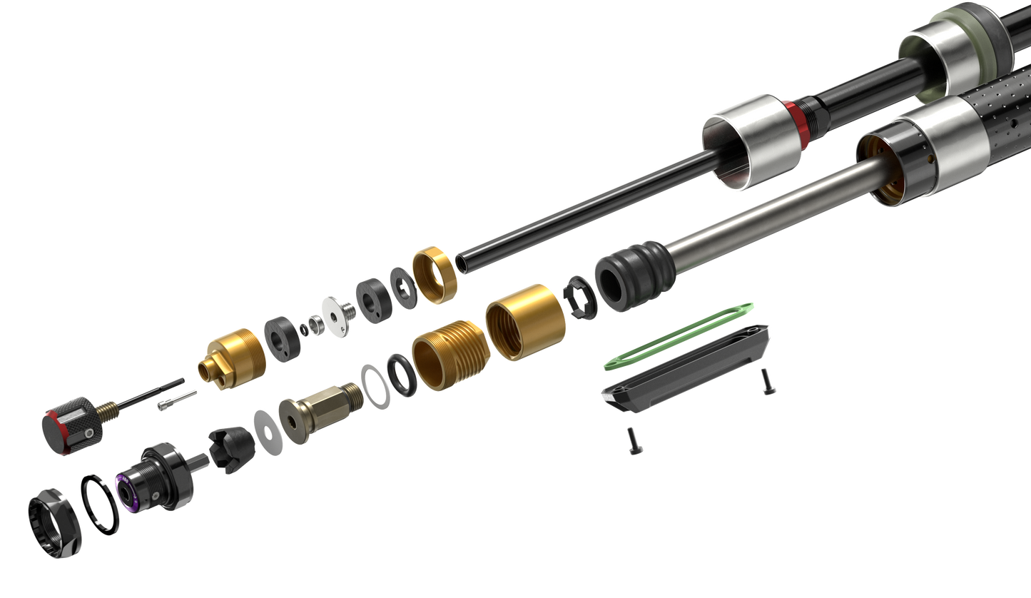 Horquilla ZEB Ultimate CHARGER 3.2 RC2 - 27.5" Boost™ 15x110 Red Alum Str Tpr C5/R55 44offset LinearXL (incluye guardabarros atornillables, tuerca Star, Maxle Stealth) B1