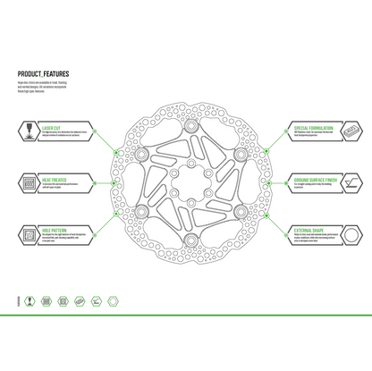 Disco Flotante HOPE X2/E4/V4 6 Agujeros Rojo