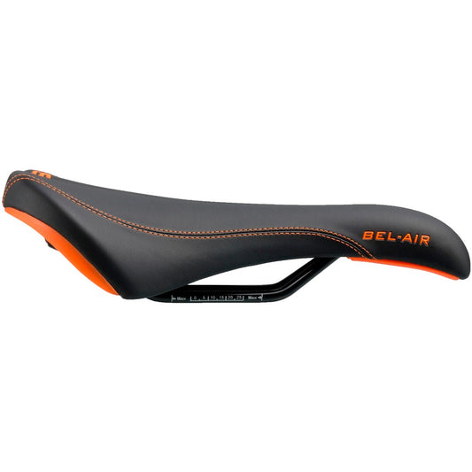 Sillín SDG BEL-AIR RL Steel Rails Negro/Naranja