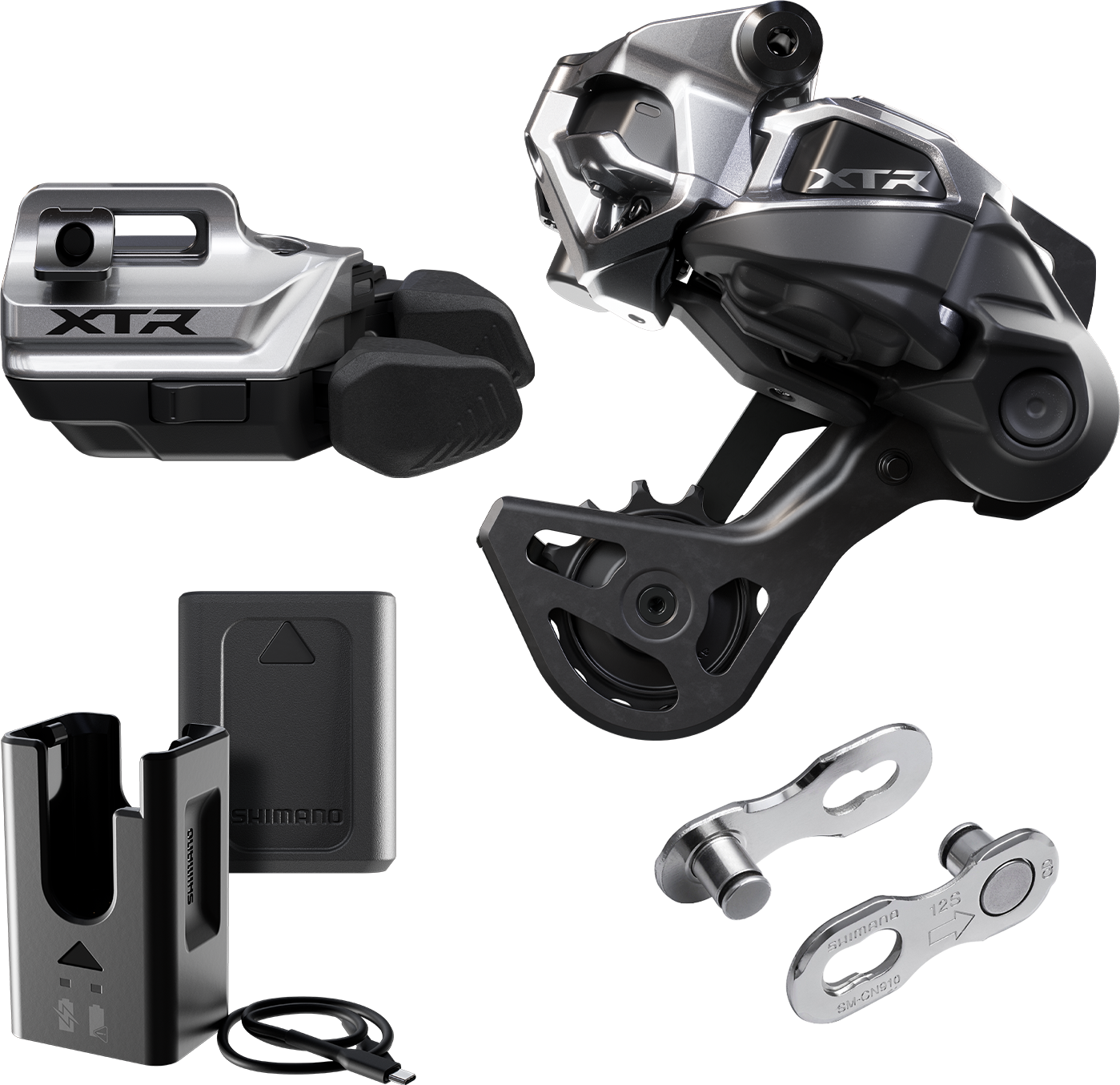 SHIMANO XTR Di2 Inalámbrico M9250-GS Kit de mejora de montaje de palanca de jaula media