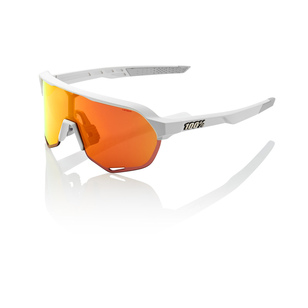 Gafas de sol 100% S2 Soft Tact Off White Hiper Multicapa Espejo Rojo