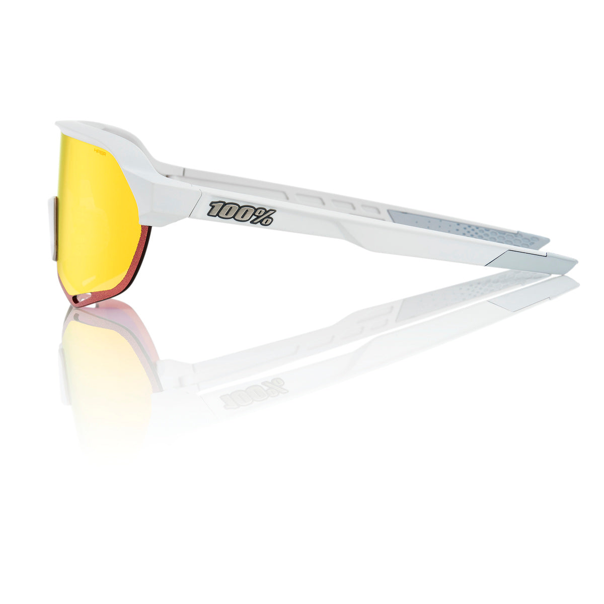 Gafas de sol 100% S2 Soft Tact Off White Hiper Multicapa Espejo Rojo