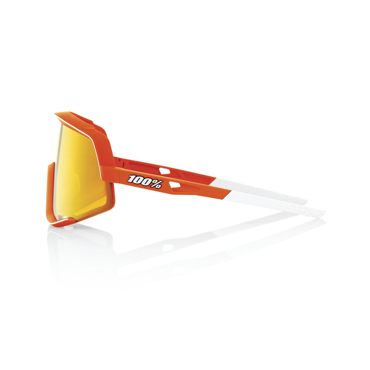 Gafas 100% GLENDALE Soft Tact Neon Orange Hiper Mirror Red