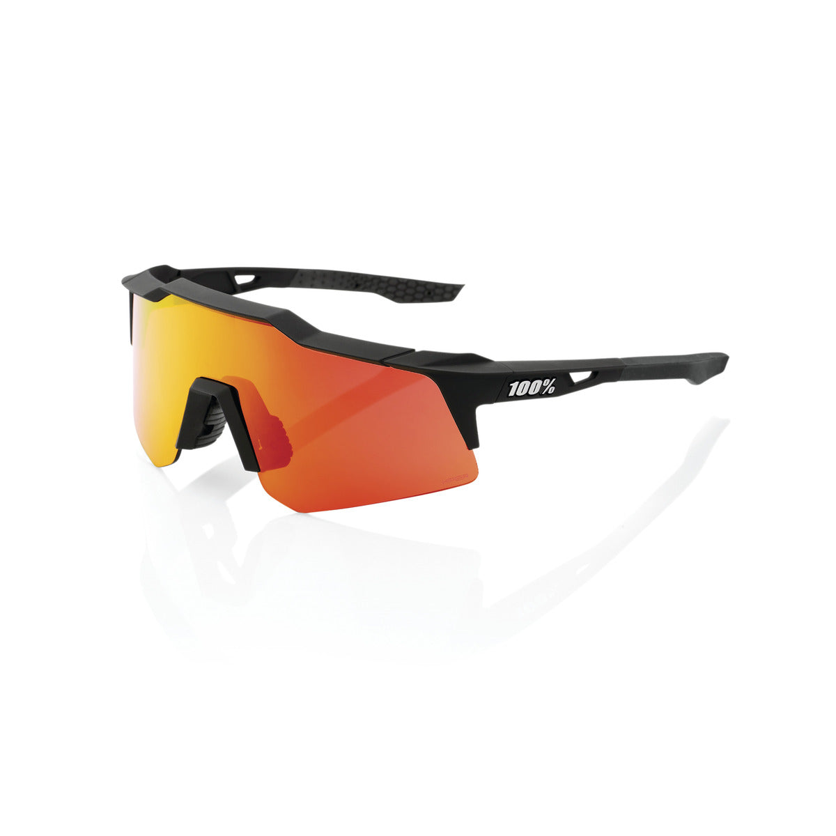 Gafas 100% SPEEDCRAFT XS Soft Tact Negro Hiper Multicapa Espejo Rojo