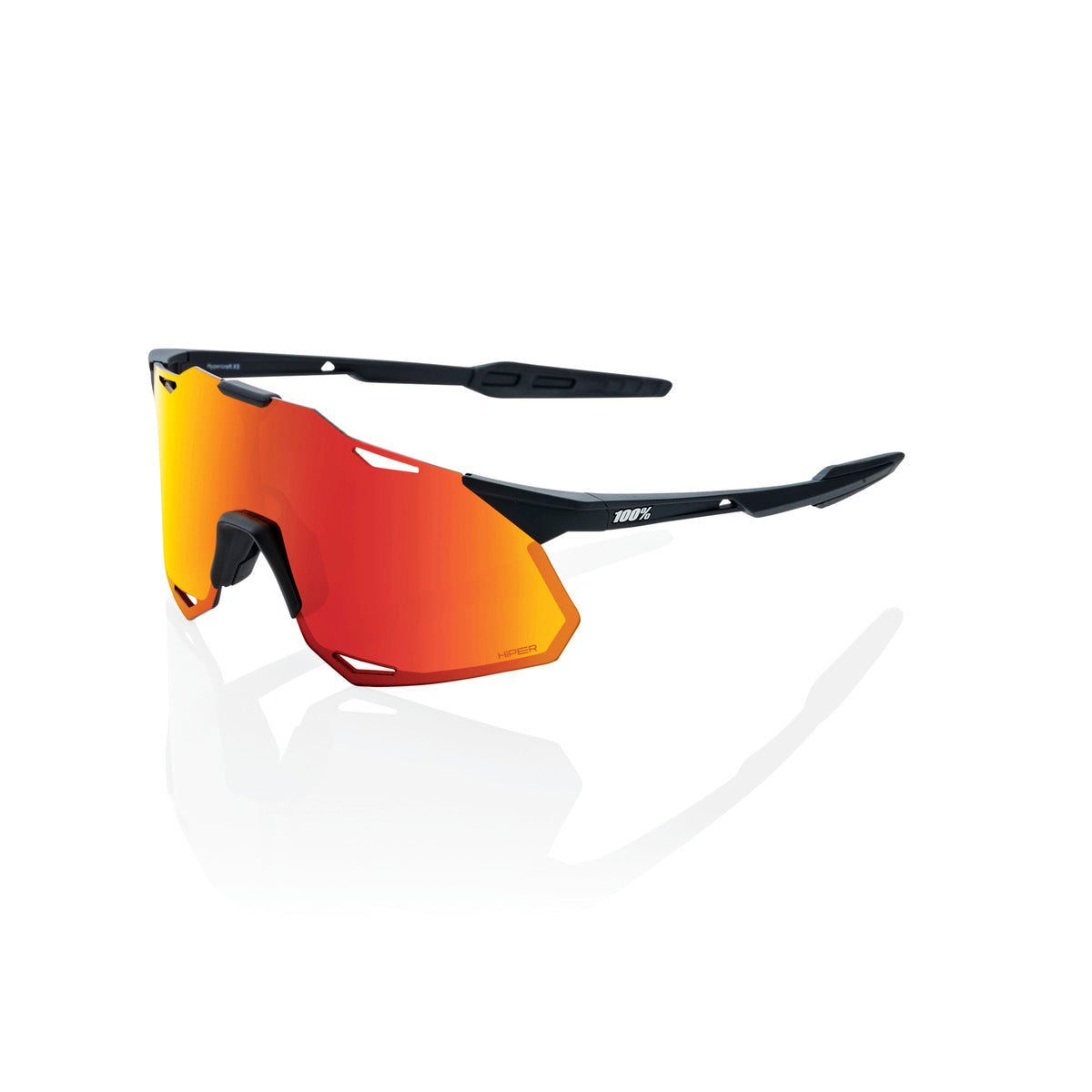 Gafas 100% HYPERCRAFT XS Soft Tact Black Hiper Multicapa Espejo Rojo