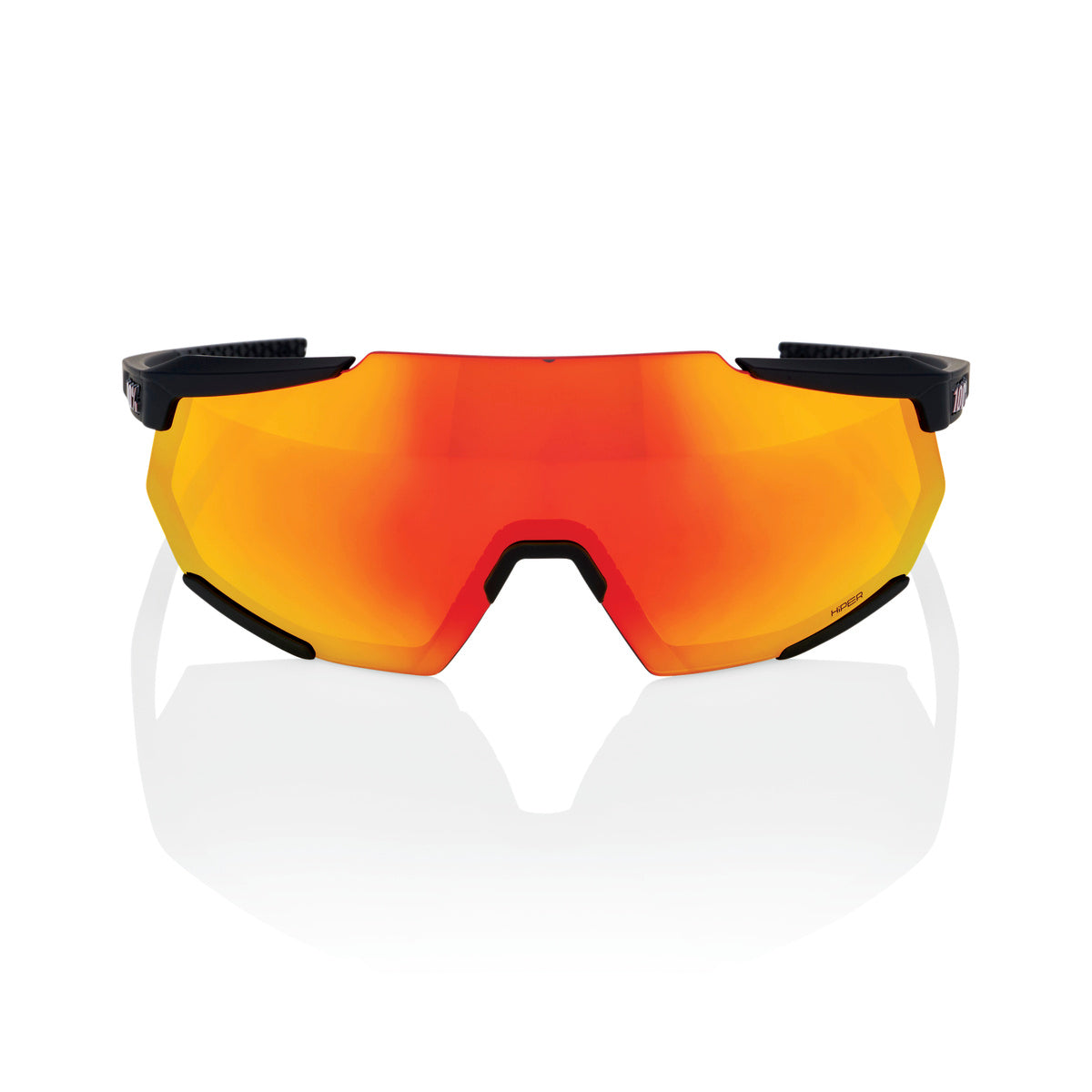 Gafas 100% RACETRAP 3.0 Soft Tact Negro Hiper Multicapa Espejo Rojo