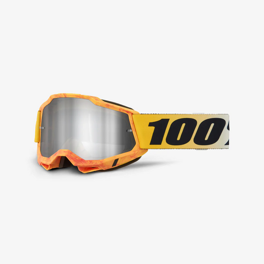 100% ACCURI 2 RAZZA Máscara con pantalla de espejo naranja