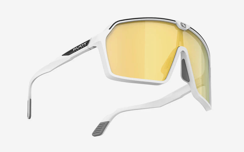 Gafas RUDY PROJECT SPINSHIELD Blanco RP Optics Multilaser Lentes Doradas