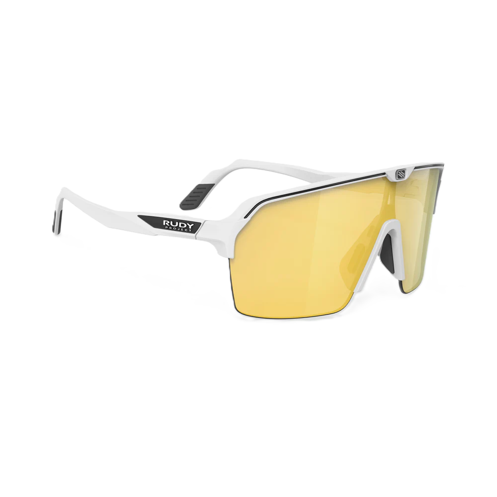 Gafas RUDY PROJECT SPINSHIELD AIR Blanco Mate RP Optics Multilaser Lentes Doradas