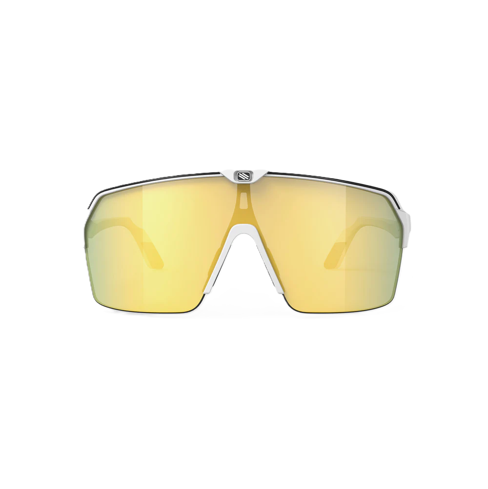 Gafas RUDY PROJECT SPINSHIELD AIR Blanco Mate RP Optics Multilaser Lentes Doradas