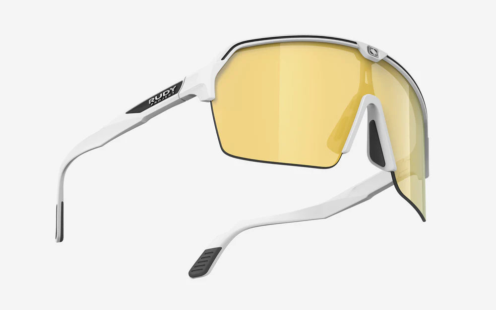 Gafas RUDY PROJECT SPINSHIELD AIR Blanco Mate RP Optics Multilaser Lentes Doradas