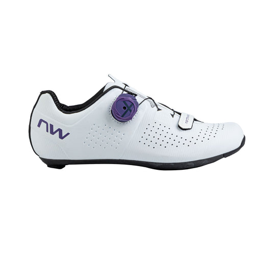 Zapatillas de carretera para mujer NORTHWAVE STORM CARBON Blanco/Morado