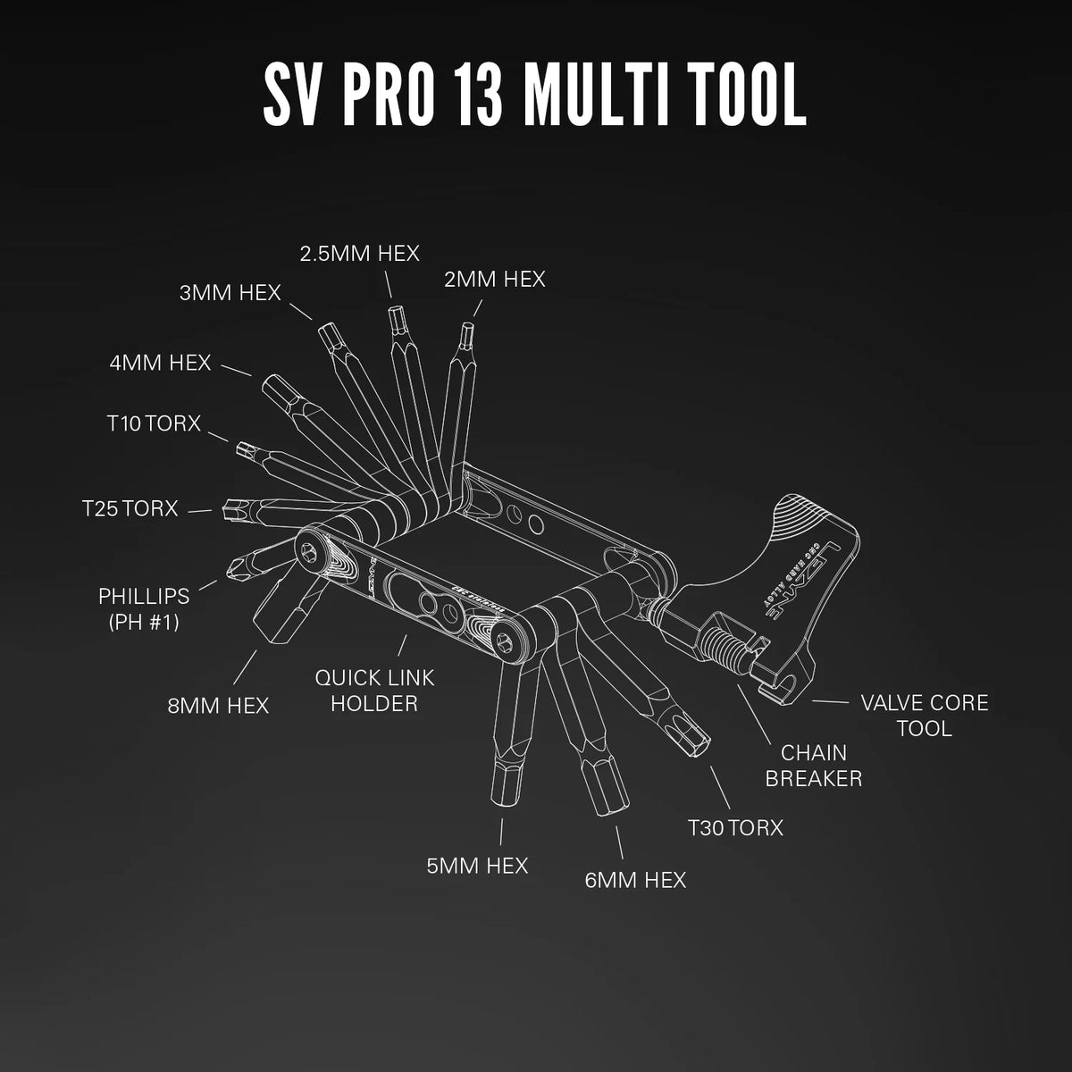 Multiherramienta LEZYNE SV PRO 13 plateada