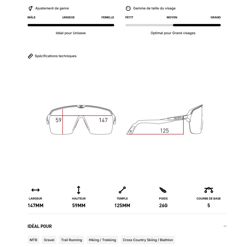 Máscara RUDY PROJECT SPINSHIELD AIR Lentes IMPACTX™ Blancas Láser Fotocrómico Morado