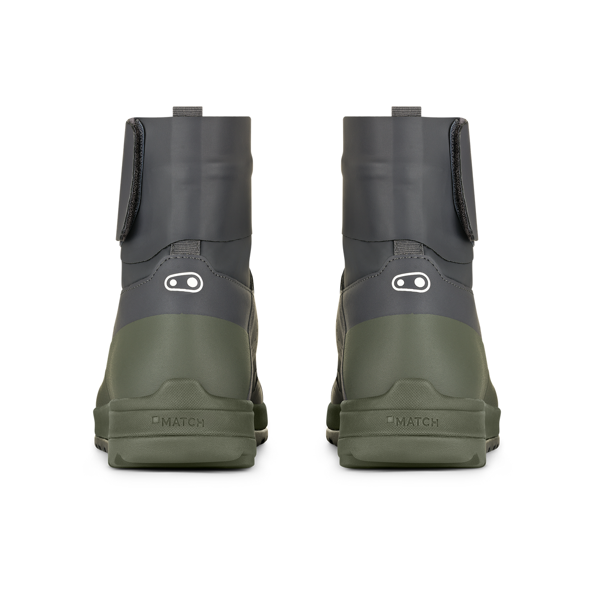 Zapatillas MTB CRANKBROTHERS STAMP TRAIL SPEEDLACE SEAL gris/verde - vista trasera
