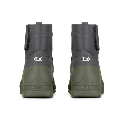Zapatillas MTB CRANKBROTHERS STAMP TRAIL SPEEDLACE SEAL gris/verde - vista trasera