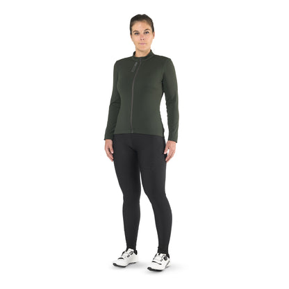 Maillot MAVIC AKSIUM THERMO Mujer Mangas Largas Verde