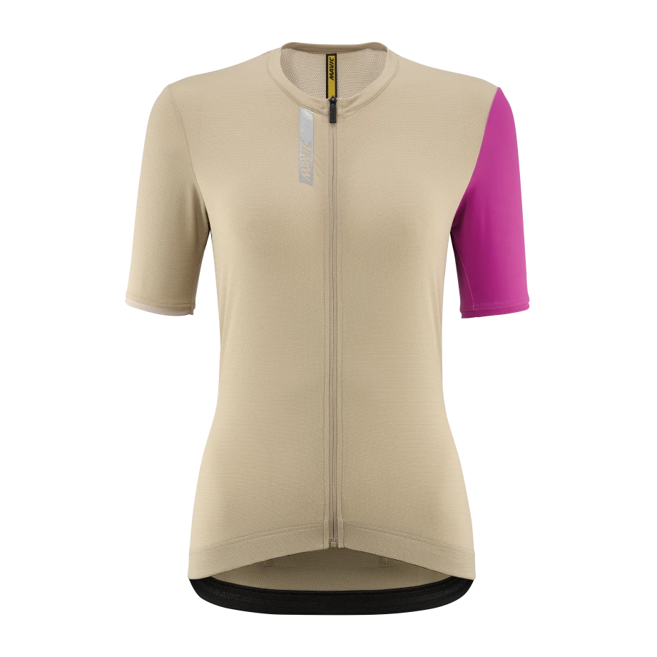 MAVIC ESSENTIAL Maillot de manga corta para mujer Beige/Fucsia