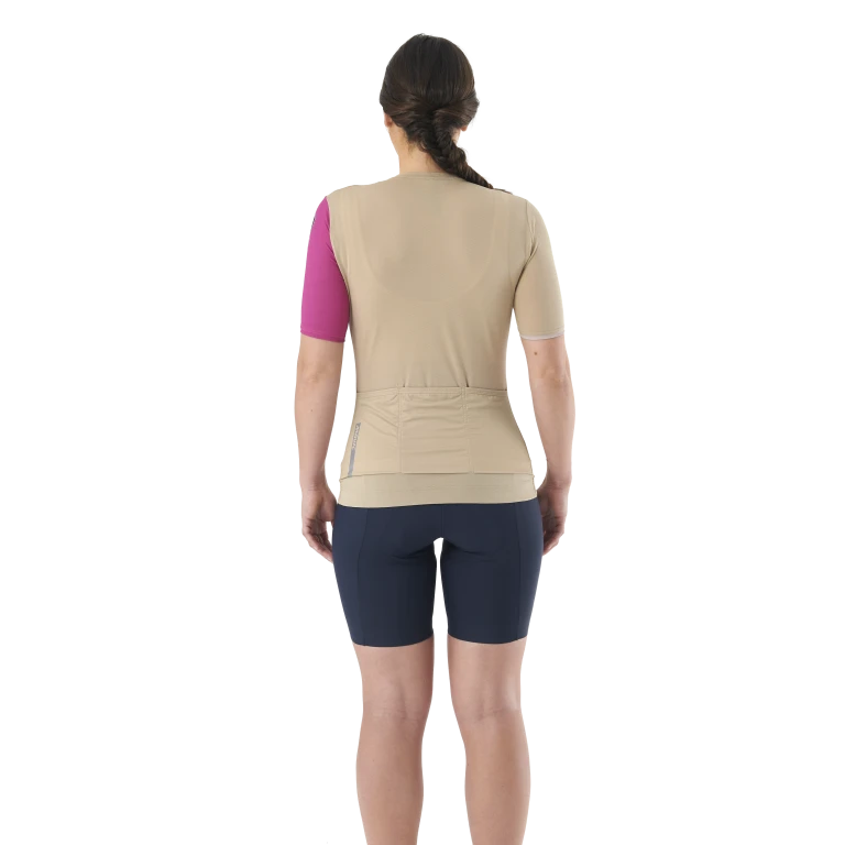 MAVIC ESSENTIAL Maillot de manga corta para mujer Beige/Fucsia