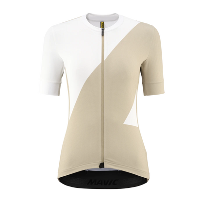 Maillot MAVIC AKSIUM GRAPHIC Mangas Cortas Mujer Beige
