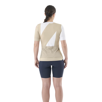 Maillot MAVIC AKSIUM GRAPHIC Mangas Cortas Mujer Beige