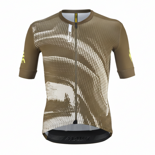 MAVIC AKSIUM GRAPHIC Maillot de manga corta Beige/Marrón
