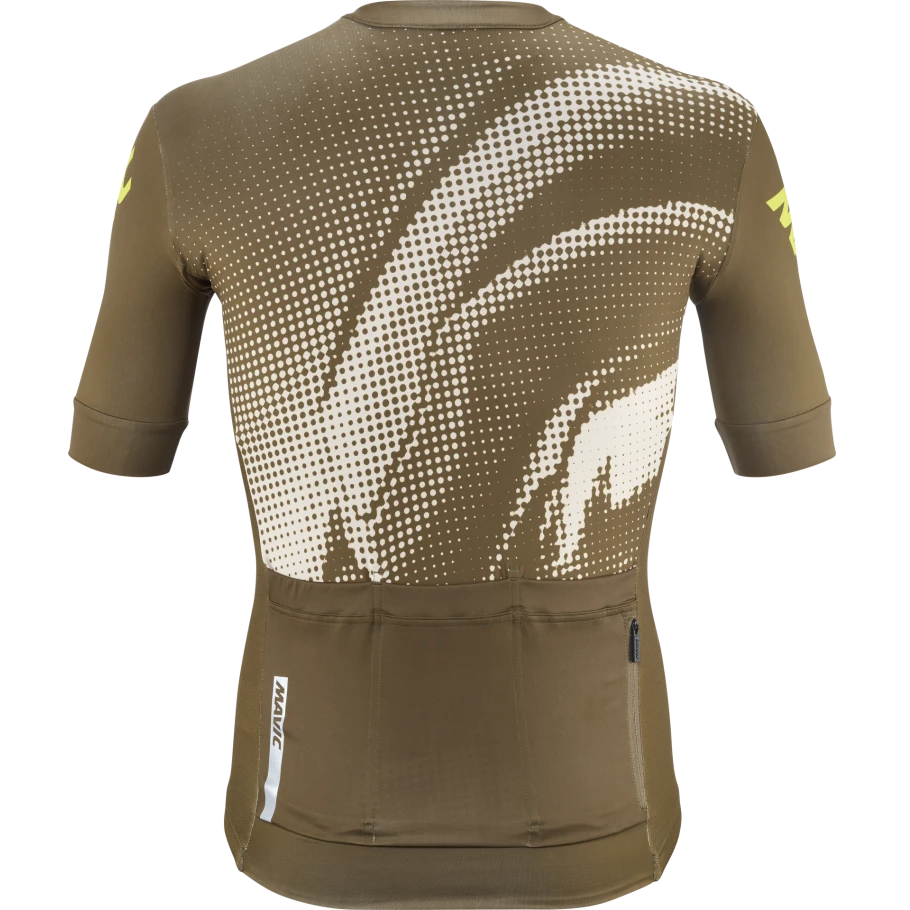 MAVIC AKSIUM GRAPHIC Maillot de manga corta Beige/Marrón