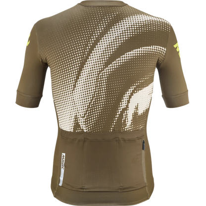 Maillot MAVIC AKSIUM GRAPHIC Mangas Cortas Beige/Marrón