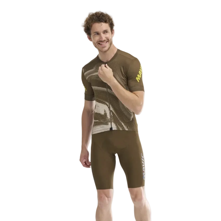 MAVIC AKSIUM GRAPHIC Maillot de manga corta Beige/Marrón