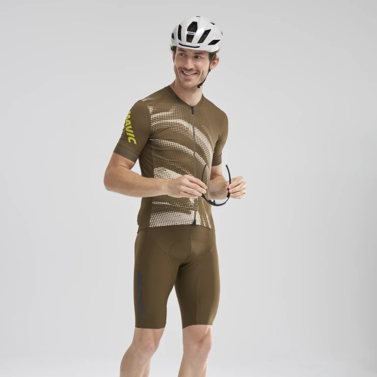 MAVIC AKSIUM GRAPHIC Maillot de manga corta Beige/Marrón