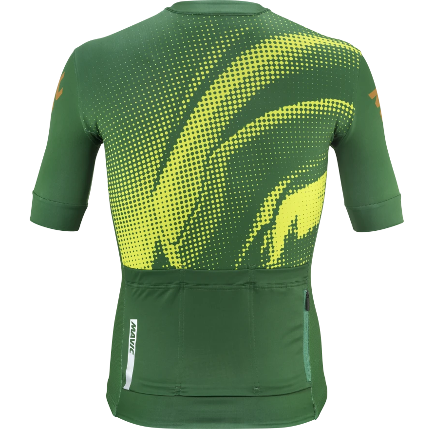 MAVIC AKSIUM GRAPHIC Maillot de manga corta Verde/Amarillo