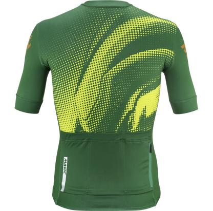 Maillot MAVIC AKSIUM GRAPHIC Mangas Cortas Verde/Amarillo