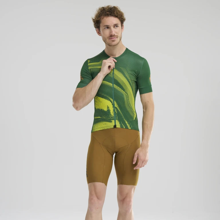 MAVIC AKSIUM GRAPHIC Maillot de manga corta Verde/Amarillo