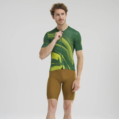 Maillot MAVIC AKSIUM GRAPHIC Mangas Cortas Verde/Amarillo