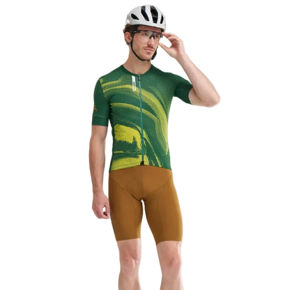 Maillot MAVIC AKSIUM GRAPHIC Mangas Cortas Verde/Amarillo