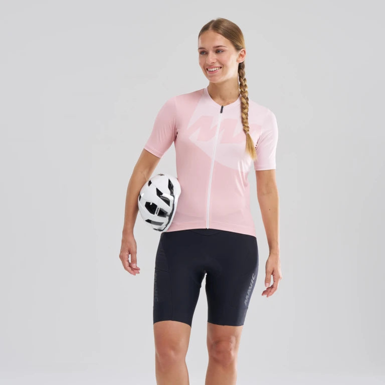 Maillot de manga corta MAVIC ICON GRAPHIC rosa de mujer