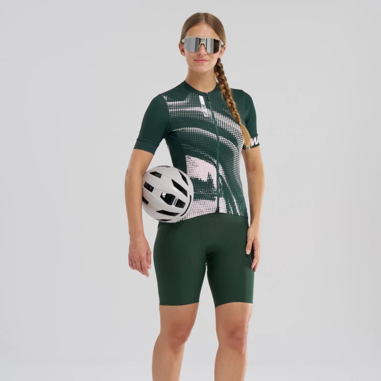 MAVIC AKSIUM GRAPHIC Maillot de manga corta para mujer Caqui/Rosa