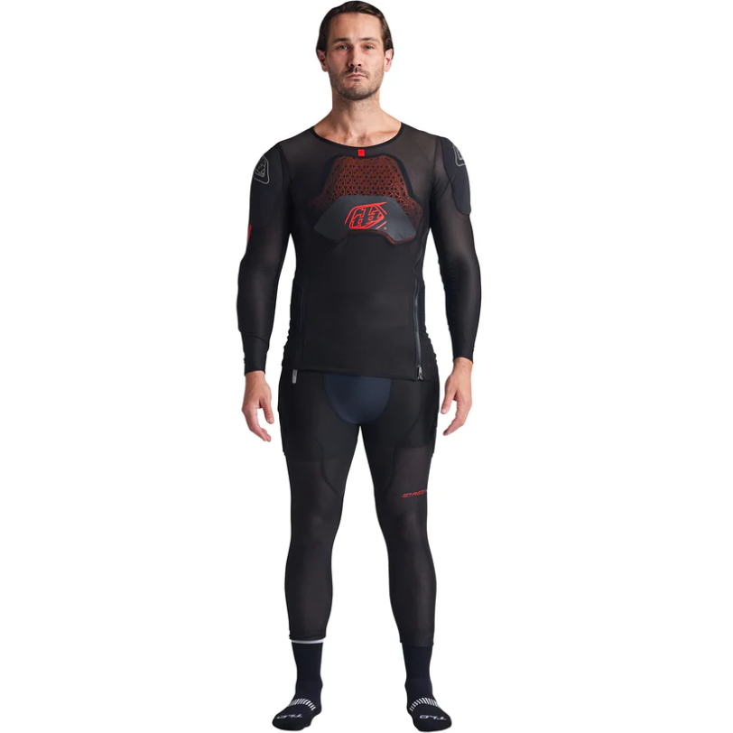 TROY LEE DESIGNS STAGE GHOST D3O Camiseta Protectora Manga Larga Negra