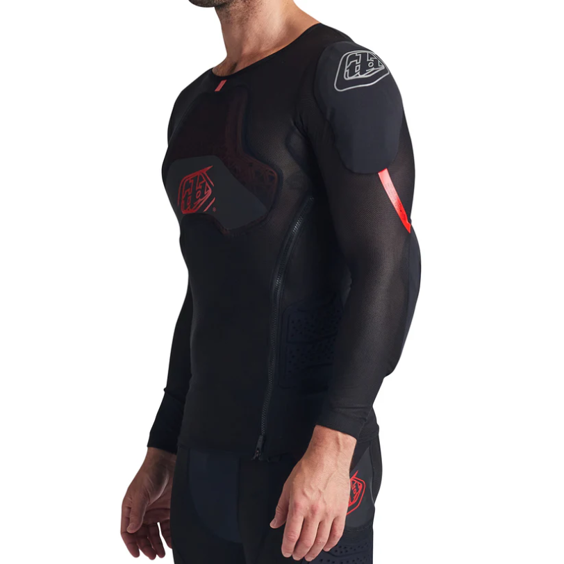 TROY LEE DESIGNS STAGE GHOST D3O Camiseta Protectora Manga Larga Negra