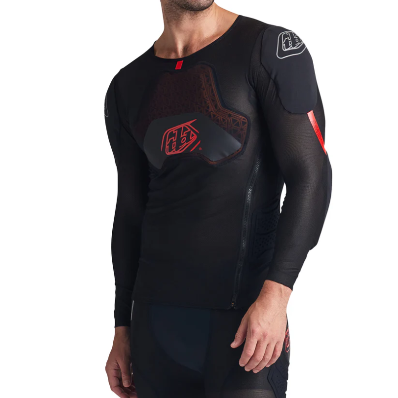 TROY LEE DESIGNS STAGE GHOST D3O Camiseta Protectora Manga Larga Negra