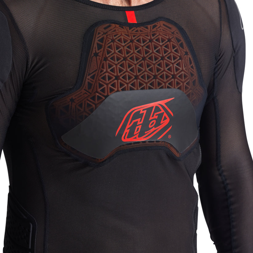 TROY LEE DESIGNS STAGE GHOST D3O Camiseta Protectora Manga Larga Negra
