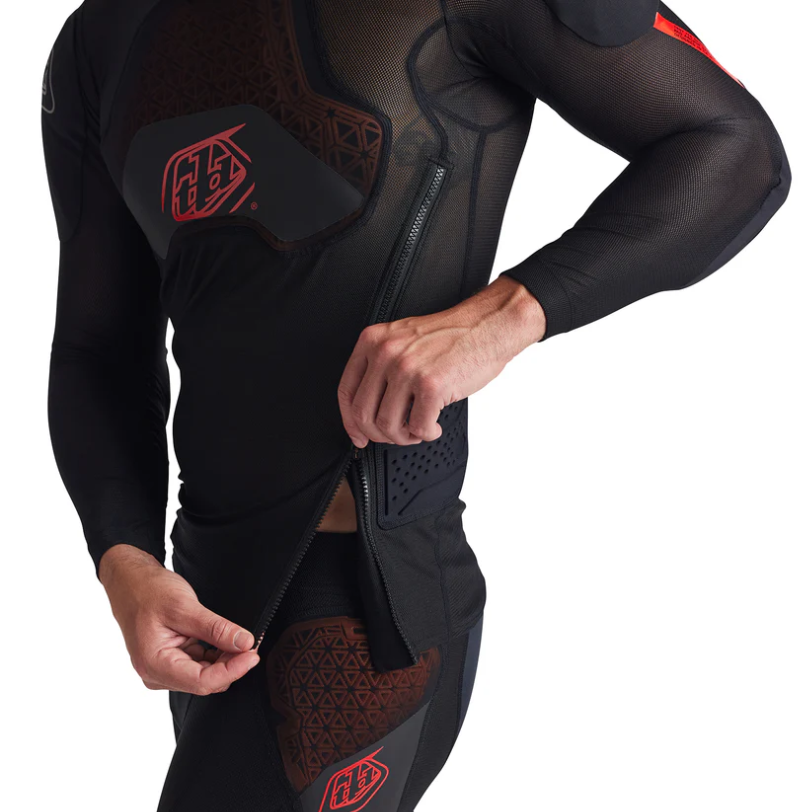 TROY LEE DESIGNS STAGE GHOST D3O Camiseta Protectora Manga Larga Negra